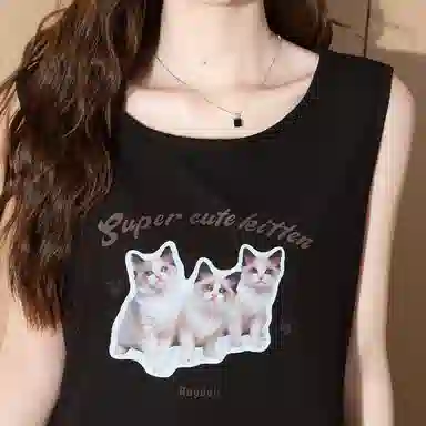 法文箱子 休闲百搭简约无袖连衣裙 女款