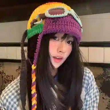 恩僾德 日系可爱针织小众高颜值显脸小保暖骑车小众百搭护耳潮流 聚酯纤维 雷锋帽 男女同款情侣款