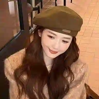 恩僾德 时尚英伦风高颜值可爱百搭小众显脸小 聚酯纤维 贝雷帽 男女同款情侣款