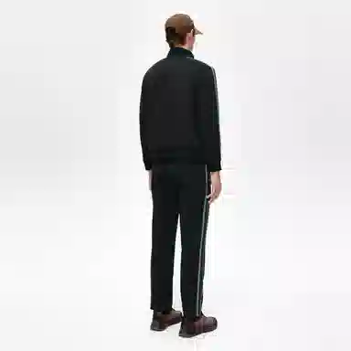 比音勒芬 金秋臻选静默复古老钱风穿搭舒适百搭时尚大气气质都市质感基础运动休闲立领针织夹克外套 男款