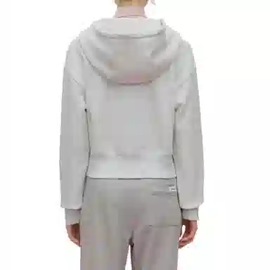 MARITHE FRANCOIS GIRBAUD FW25 LACE APPLIQUE CROP HOODIE