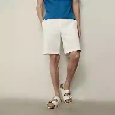 佐丹奴 韩国系列弹力棉纯色中腰梭织休闲短裤 男款