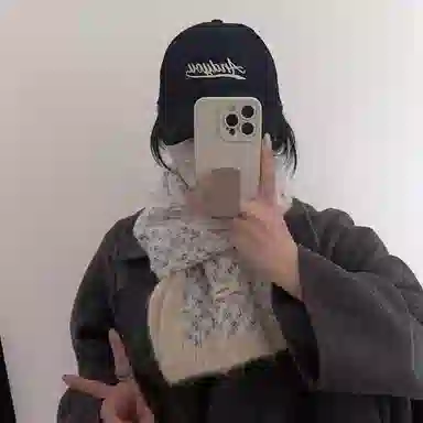 恩僾德 韩系氛围感软糯针织冬季加厚保暖百搭护颈高颜值 聚酯纤维 绒线围巾 男女同款情侣款