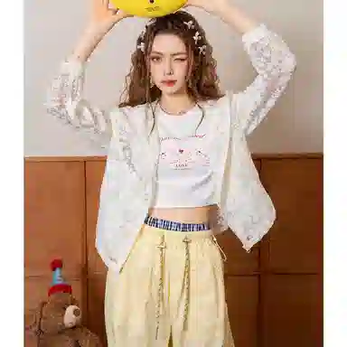 法文箱子 夏季女式开衫截短外套 女款