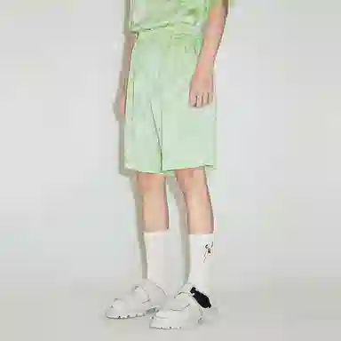 速写 宽松直筒提花休闲短裤 男女同款