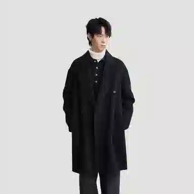 HERBEL Classic Double-Breasted Wool Coat