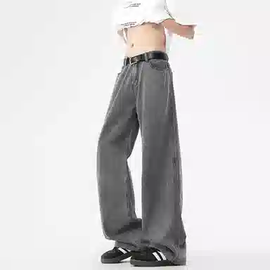 童先森 水洗拖地裤直筒舒适牛仔裤 男女同款