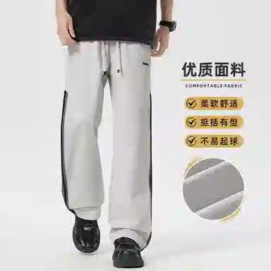 童先森 美式潮牌宽松舒适运动直筒休闲裤 男款