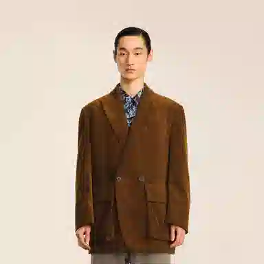 速写 宽松休闲复古纯色西装 男款