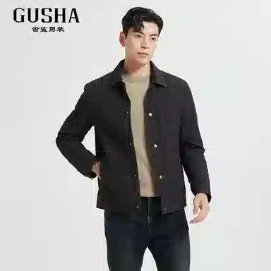 古鲨 休闲通勤百搭翻领羽绒服 男款