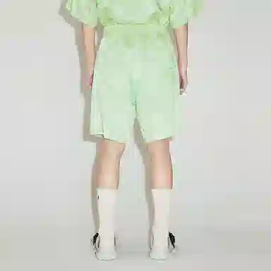 速写 宽松直筒提花休闲短裤 男女同款