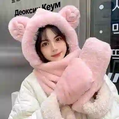 恩僾德 保暖可爱百搭 涤纶 斗篷帽 男女同款情侣款