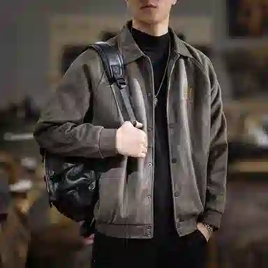 遨宇 美式复古休闲潮流高端极简风上衣户外百搭工装夹克外套 男款