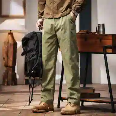 格蓝鹿 薄款垂感慵懒潮牌宽松透气凉感直筒休闲裤英伦美式版型天花板户外速干透气工装裤 男女同款