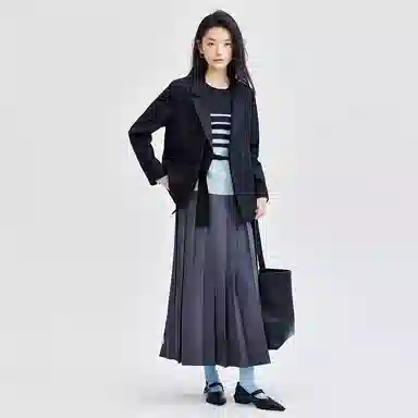 佐丹奴 简约条纹圆领套头针织衫 女款