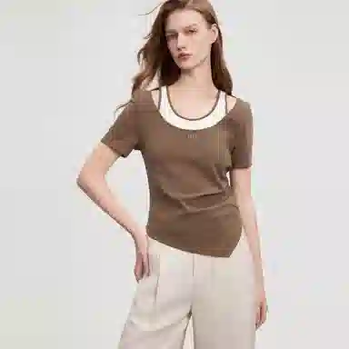 ELLE Two-in-One Colorblock Tee