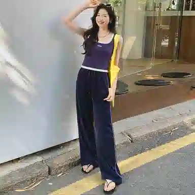 美洋 纯色简约舒适休闲裤 女款