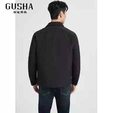 古鲨 休闲通勤百搭翻领羽绒服 男款