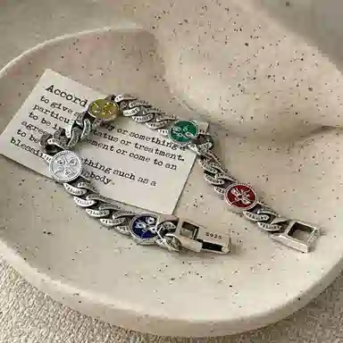 Xipan Wulu Caishen Cuban Chain Bracelet