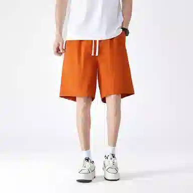 金盾 夏季五分裤宽松纯色休闲短裤 男款