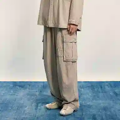 速写 休闲宽松潮流直筒裤牛仔裤 男款