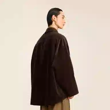 速写 街头纽扣复古灯芯绒潮流休闲长袖夹克 男款