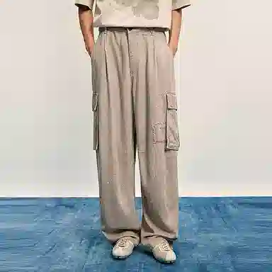 速写 休闲宽松潮流直筒裤牛仔裤 男款