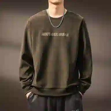 贵色 美式潮流复古潮牌时尚百搭设计日常穿搭休闲圆领卫衣 男女同款