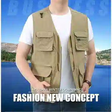 金盾 男纯色夏季休闲马甲 男款