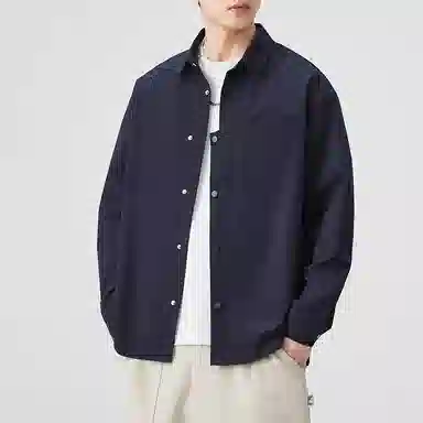 金盾 潮流长袖宽松纯色衬衫 男款