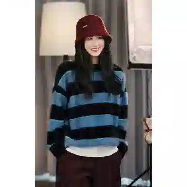 美洋 冬樱桃 聚酯纤维 绒线帽 男女同款情侣款