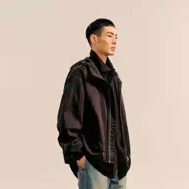 速写 舒适宽松连帽拉链长袖卫衣 男款
