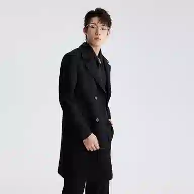 LESS IS MORE Double-Breasted Coat