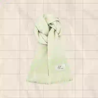 恩僾德 高级氛围感盐系蓝色小熊保暖护颈加厚 聚酯纤维 绒线围巾 男女同款情侣款