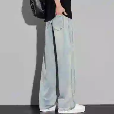 童先森 薄款宽松直筒复古长裤牛仔裤 男款
