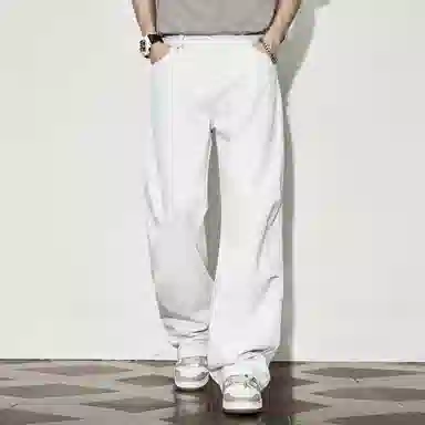 童先森 夏季高级感宽松中腰长裤休闲裤 男款