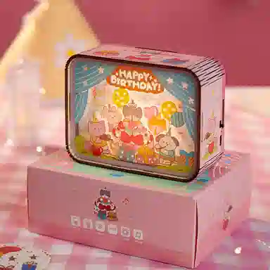 猫的天空之城 生日快乐小夜灯 成品模型