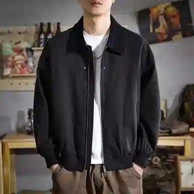 遨宇 美式复古经典休闲潮牌痞帅工装猎装极简风撞色户外百搭夹克外套 男款