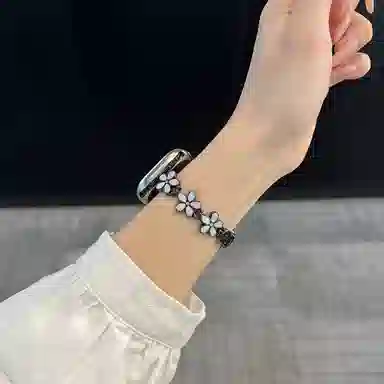 潮流腕 表带 苹果适用 金属材质 适用苹果手表 花瓣链表带腕带男女通用