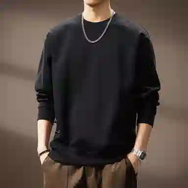 贵色 美式潮流复古纯色简约学院风重磅潮牌时尚百搭卫衣 男女同款