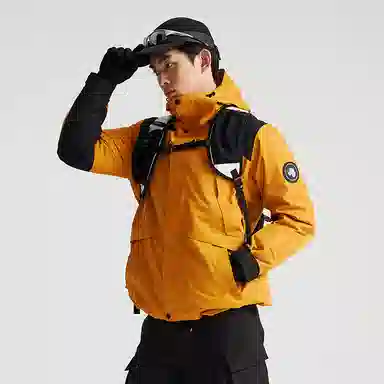 探路者  户外休闲徒步  防风防水冲锋衣 男款