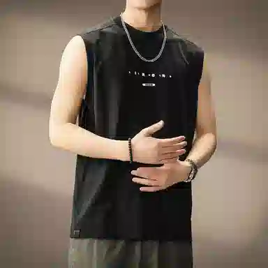 贵色 美式高端坎肩宽松健身外穿微弹弹力运动休闲背心 男女同款