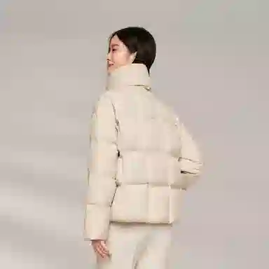 波司登 鹅绒立领短款厚款纯色面包服羽绒服 女款