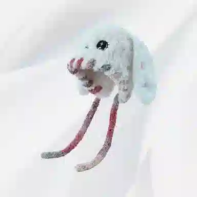 恩僾德 保暖可爱大眼萌兔毛绒护耳甜美大头围显脸小 聚酯纤维 帽子 男女同款情侣款