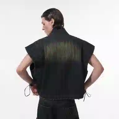 START EXCEED END Vintage Collar Vest Blue