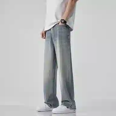 金盾 夏季男直筒宽松牛仔裤 男款