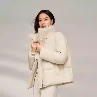 波司登 鹅绒立领短款厚款纯色面包服羽绒服 女款