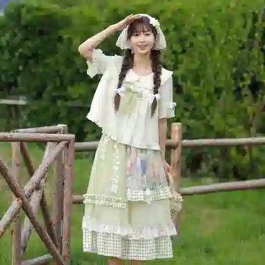 森女部落 花铃湖畔 原创森系娃娃衫上衣田园风衬衫