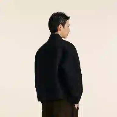 速写 短款简约纯色长袖夹克外套 男款