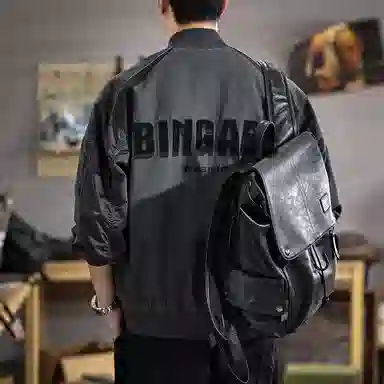 遨宇 美式休闲复古潮牌水洗极简风宽松纯棉户外百搭痞帅夹克外套 男女同款